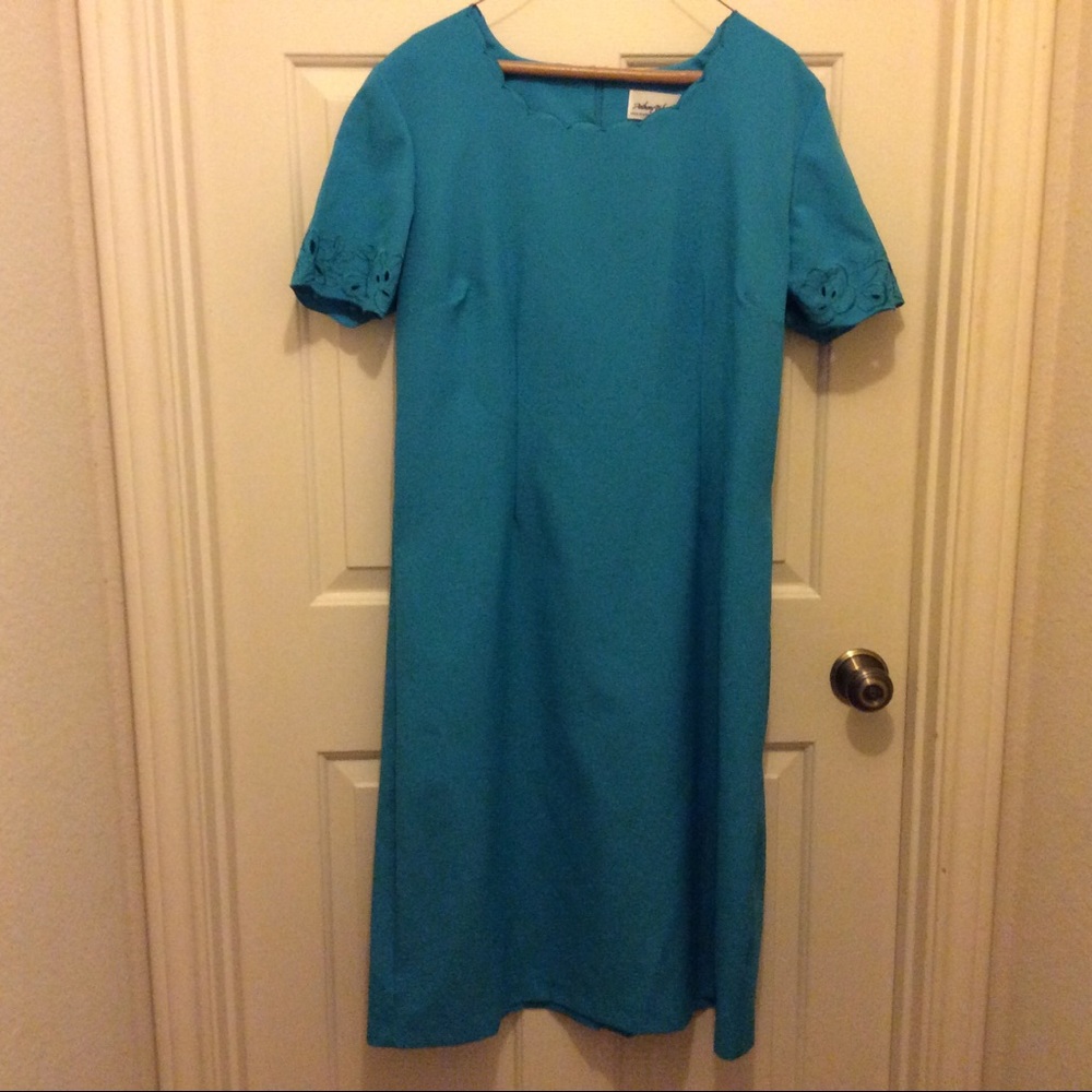 Anthony Richard aqua 5 pc weekender pant dress set - Picture 2 of 5